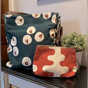 Maika Tansy Crossbody Bag & Travel Pouch in Echo Tangerine